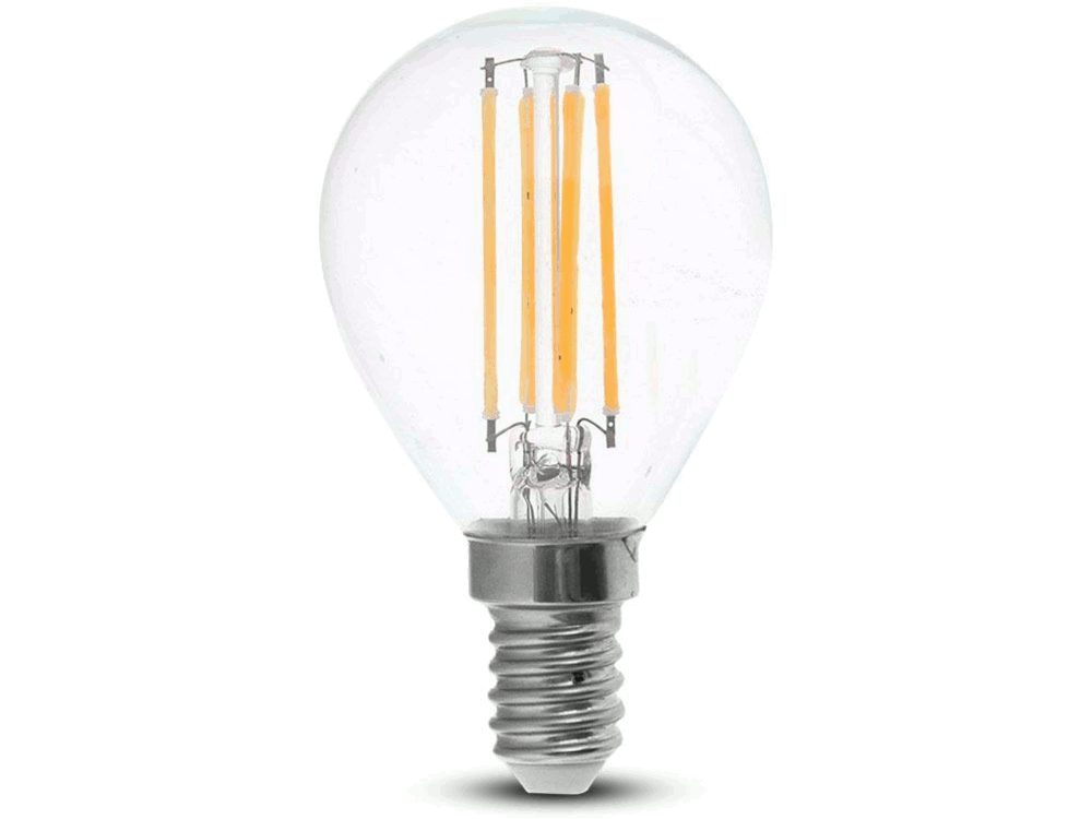 Lampadina LED E14 4W P45 Filamento 2700K - 400 LUMEN