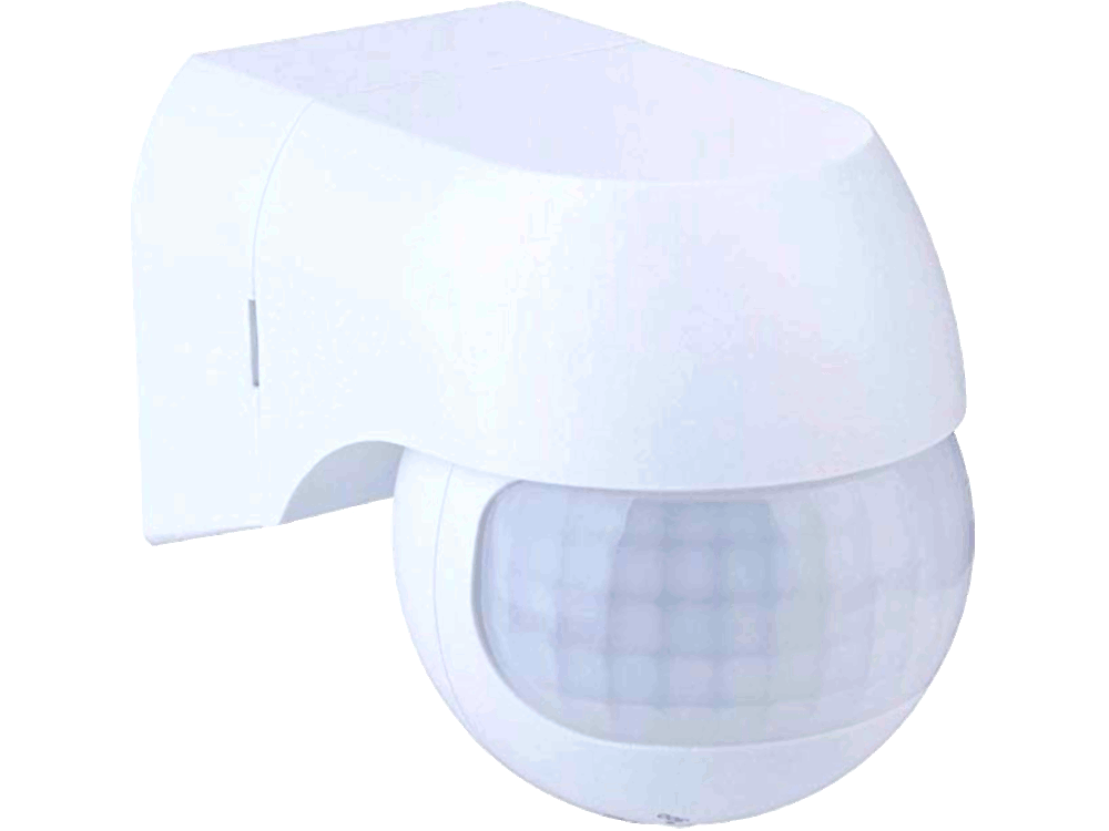 Sensore di Movimento a Infrarossi 180° Orientabile Montaggio a Plafone Colore Bianco (Max 400W) IP44