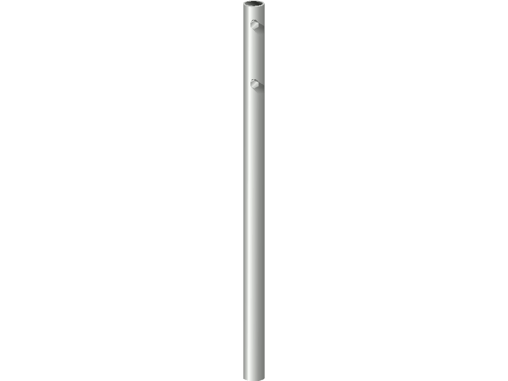 Palo singolo 2 mt. 50x1,4 mm con bulloni