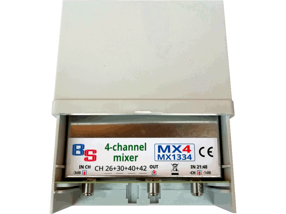 Miscelatore 2 ing con 4 canali CH1+CH2+CH3+CH4 - VHF+UHF -CH