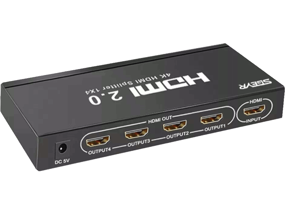 Splitter HDMI 2.0 HDCP 2.2 - 4 uscite - 4K 60Hz YUV 4:4:4