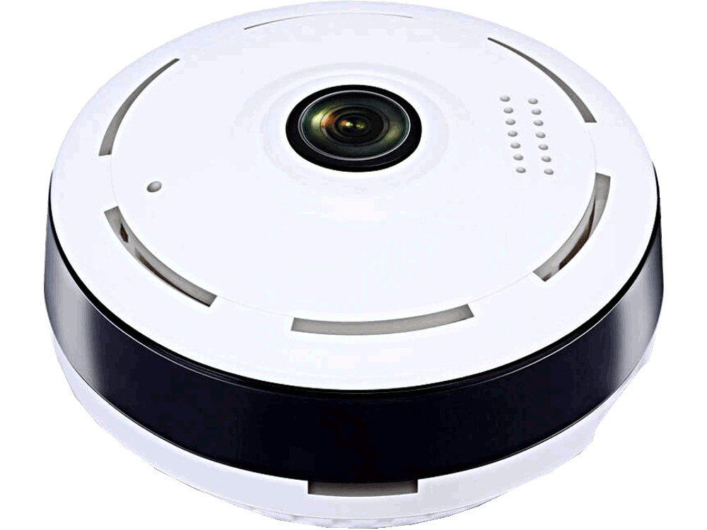 Telecamera Panoramica Bianca WiFi Audio/Video. Sensore 1.44mm per visione 360 - 2MPX