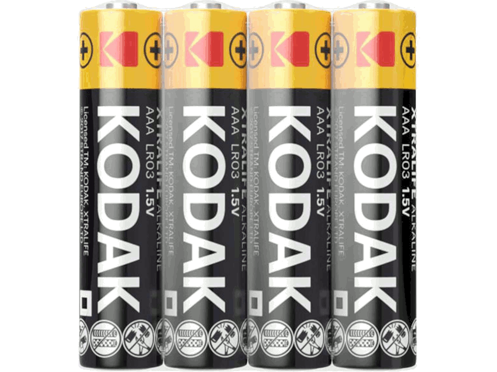 Kodak XTRALIFE alkaline AAA battery (4 pack shrink)