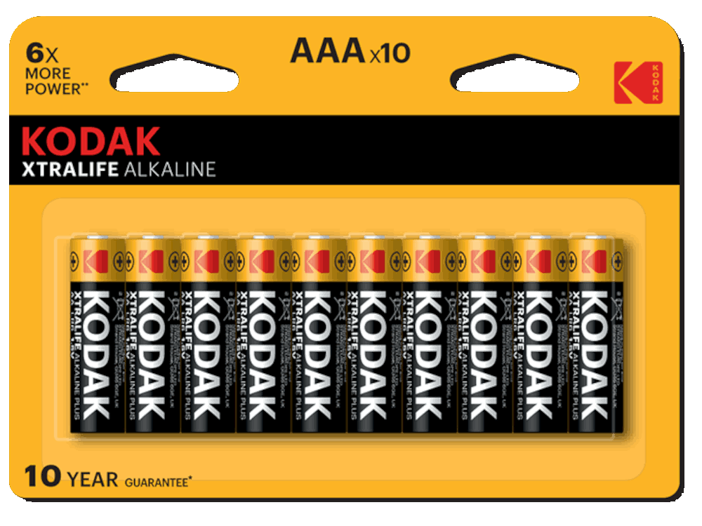 Kodak XTRAIFE alkaline AAA battery (10 Pack)