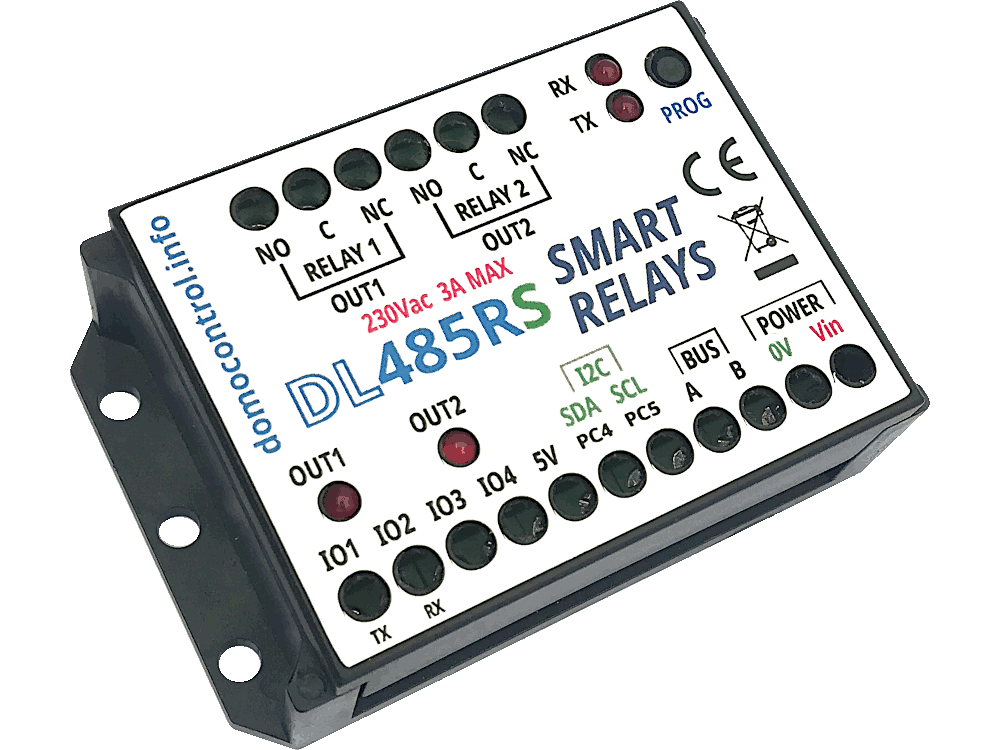 DL485RS - Smart Relay with 2 independent configurable diverter outputs: Step by step - Timer - Flashing light