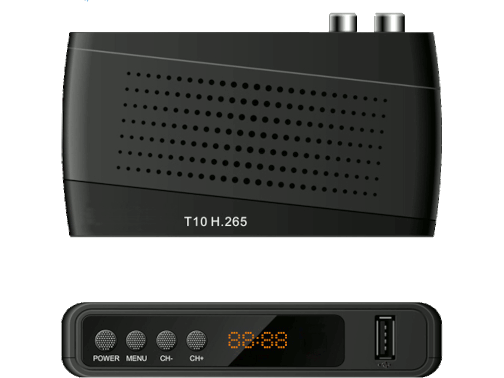 Decoder Digitale Terrestre T2 H.265 10 bit Full HD con telecomando 2 in 1 - MEECAST integrato - NO PVR