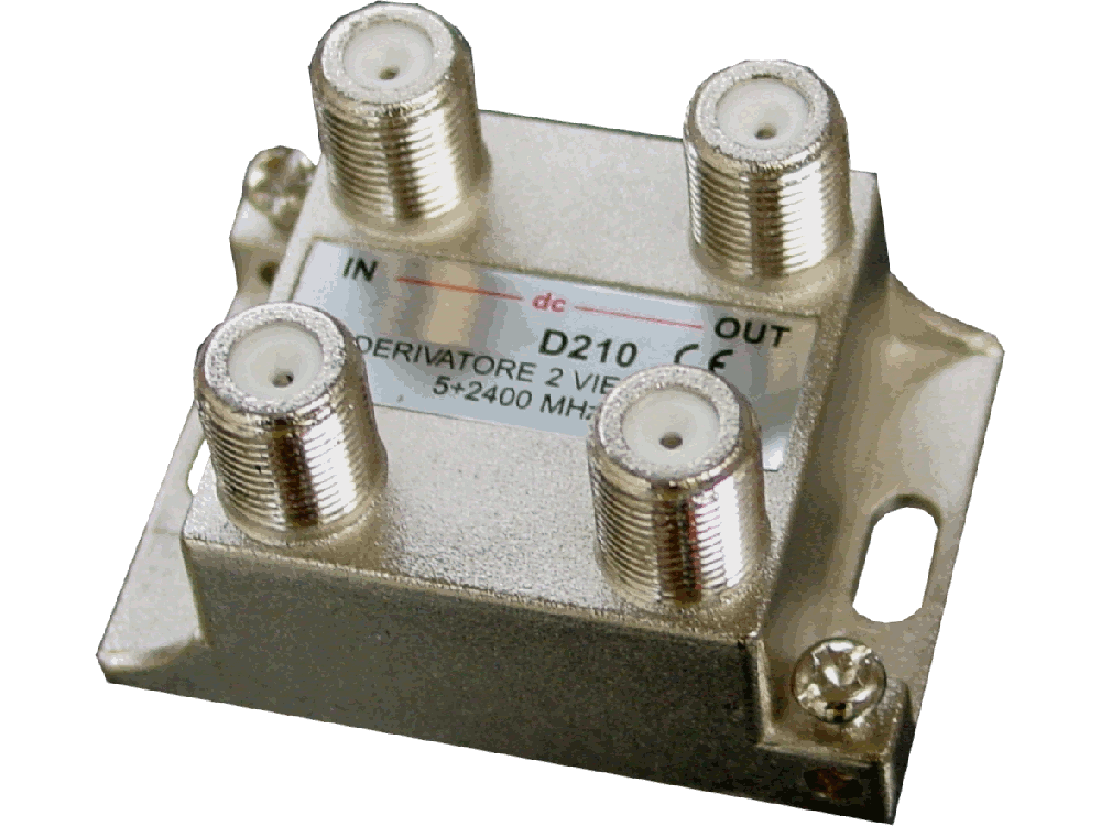 Derivatore 2 uscite -25dB 5:2400 MHz con conn. F