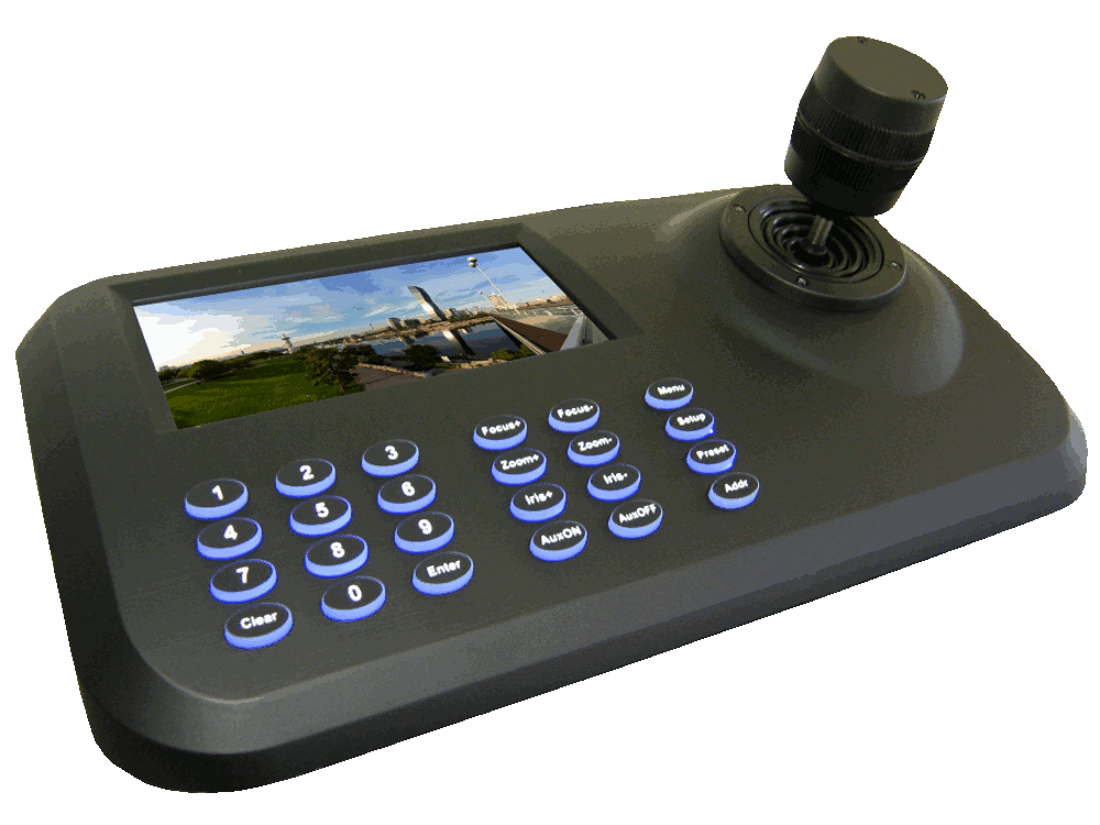 Controller e programmatore per telecamere Speed Dome PTZ IP 1.3 e 2.4MPx - Con Display grafico