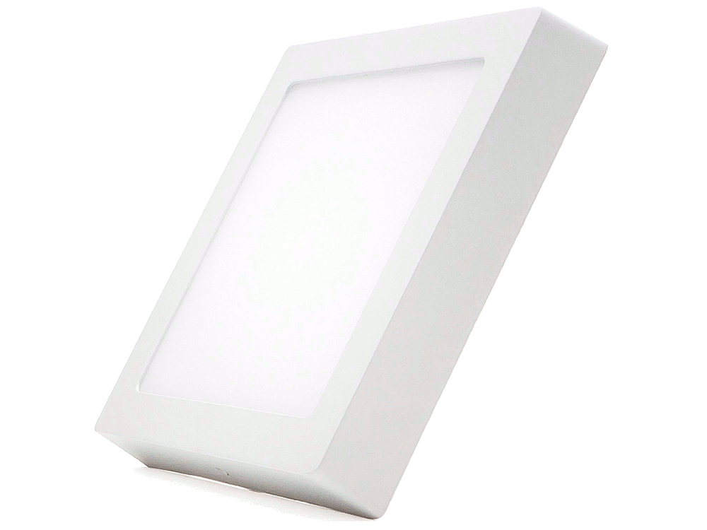 Plafoniera pannello bianca LED 12W 4000K quadrato 170mm 