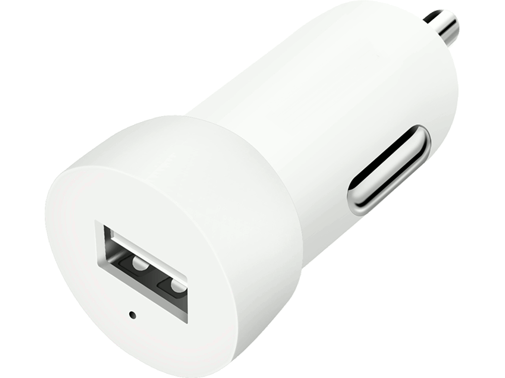 Caricabatterie da auto ad alta corrente con uscita USB 5V 2A - Bianco