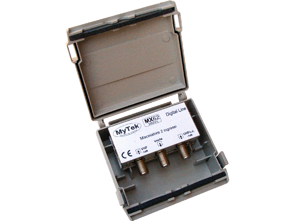 Miscelatore 2 ingressi III / UHF ideale per rimodulazione canali TV / SKY / DAB / Videosorveglianza