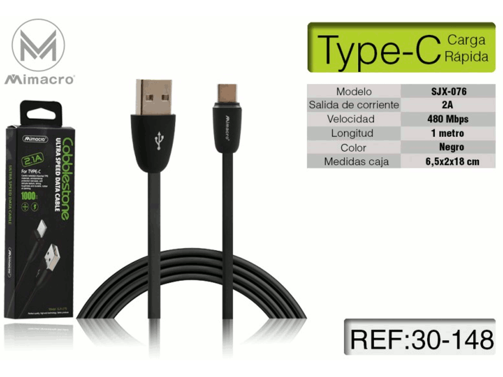 Cavo alimentazione USB per IOS - Alta corrente - Lunghezza 1 metro - Nero