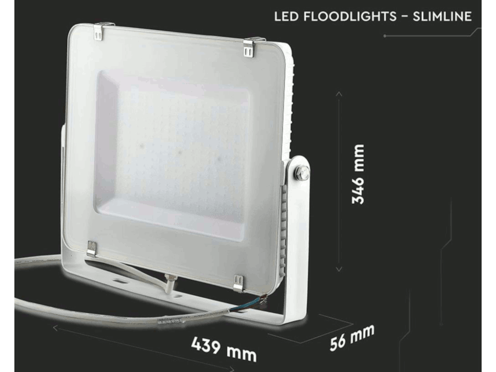 Faro LED SMD Chip Samsung 100W Colore Bianco 3000K IP65 - 8000 LUMEN